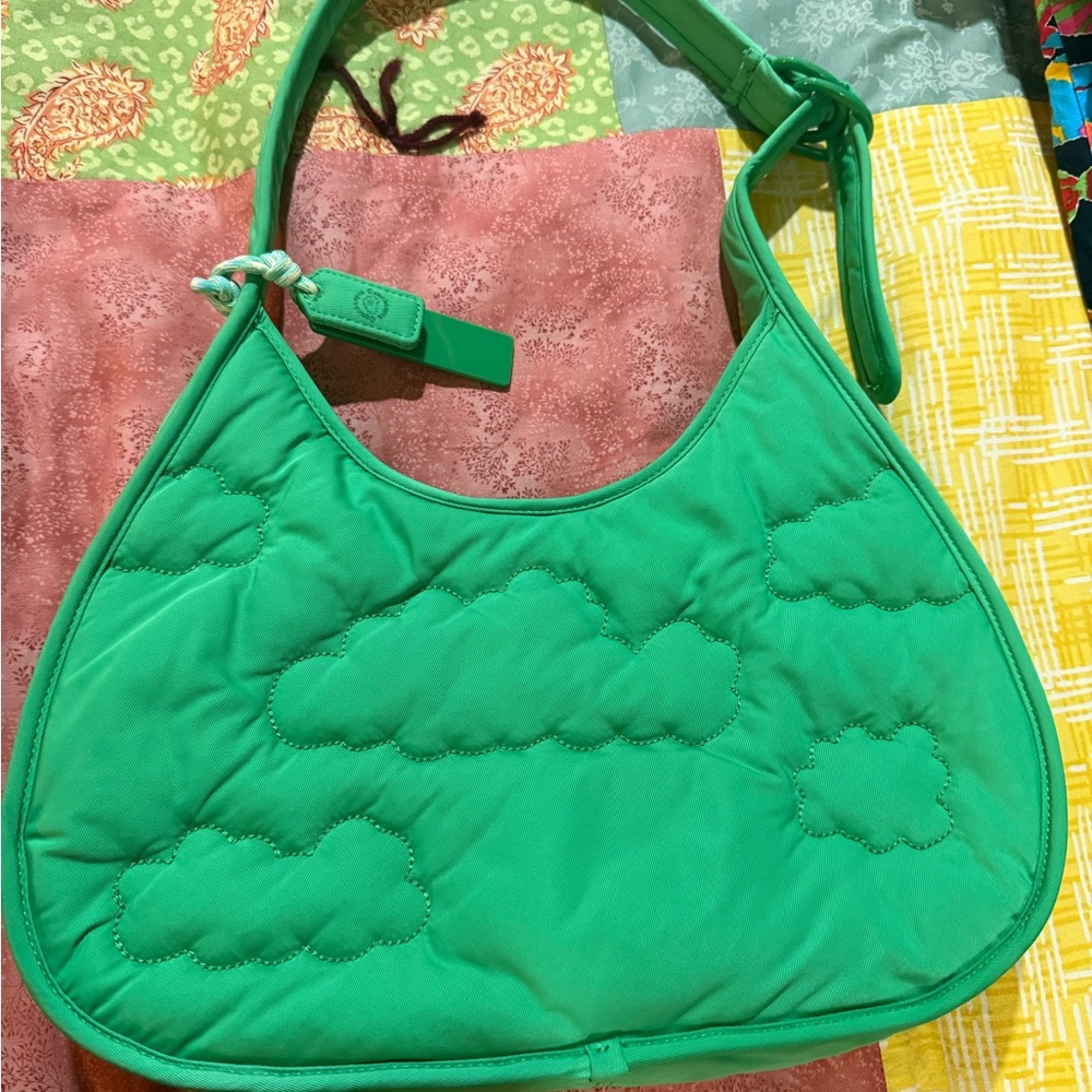 Green Cloud Pattern Shoulder Bag - image 2